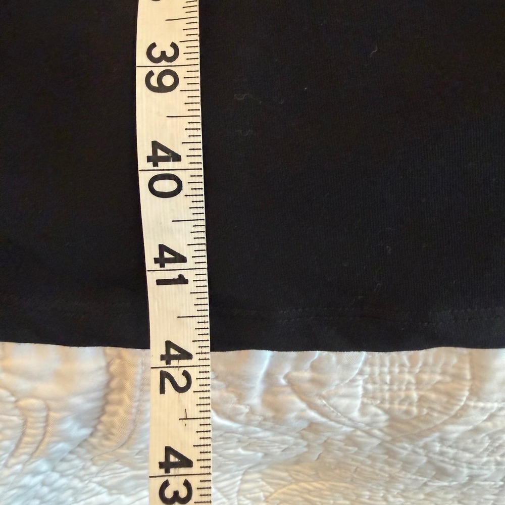 Lands End Womens Black Twist Front Fit Flare Dress 3/4 Sleeve Tencel Modal S 6-8 - Picture 5 of 7